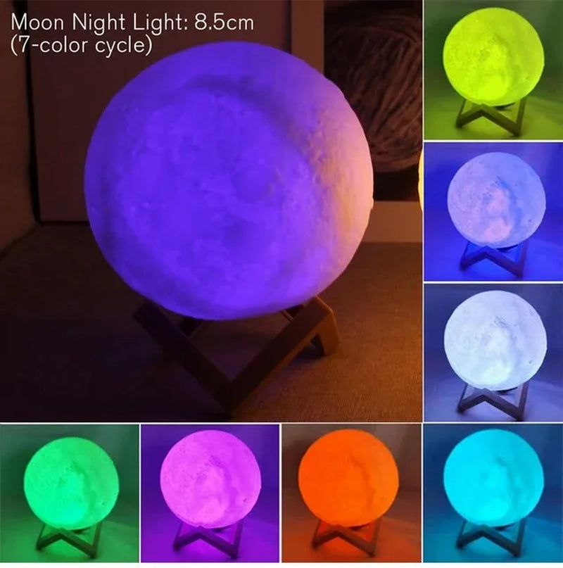 Lampe Lune Étoilée D5 - Décoration Parfaite pour la Chambre