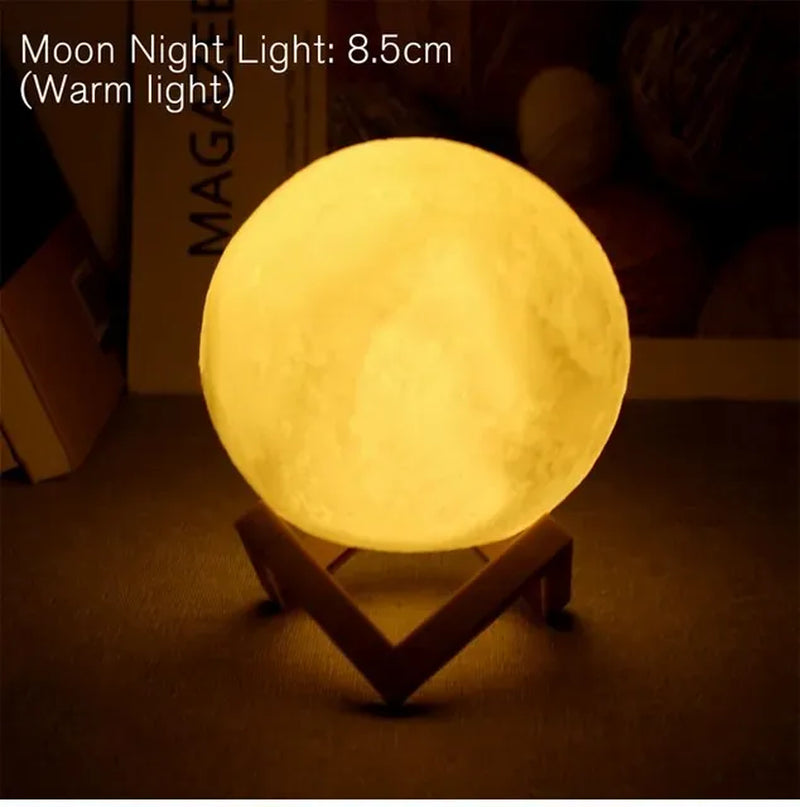 Lampe Lune Étoilée D5 - Décoration Parfaite pour la Chambre