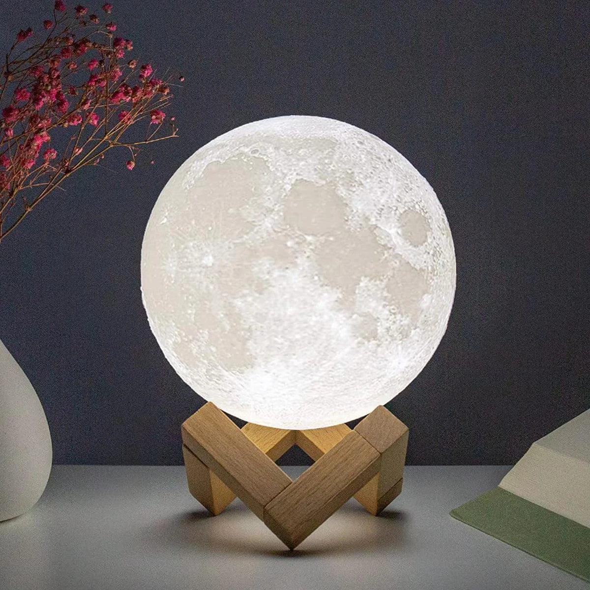 Lampe Lune Étoilée D5 - Décoration Parfaite pour la Chambre