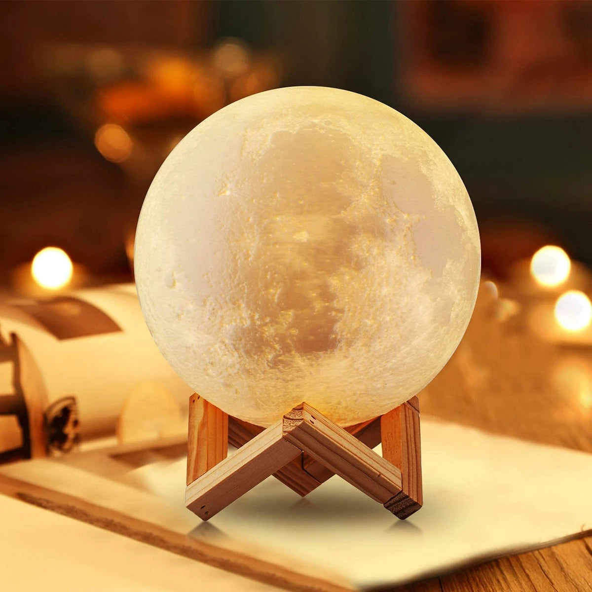 Lampe Lune Étoilée D5 - Décoration Parfaite pour la Chambre