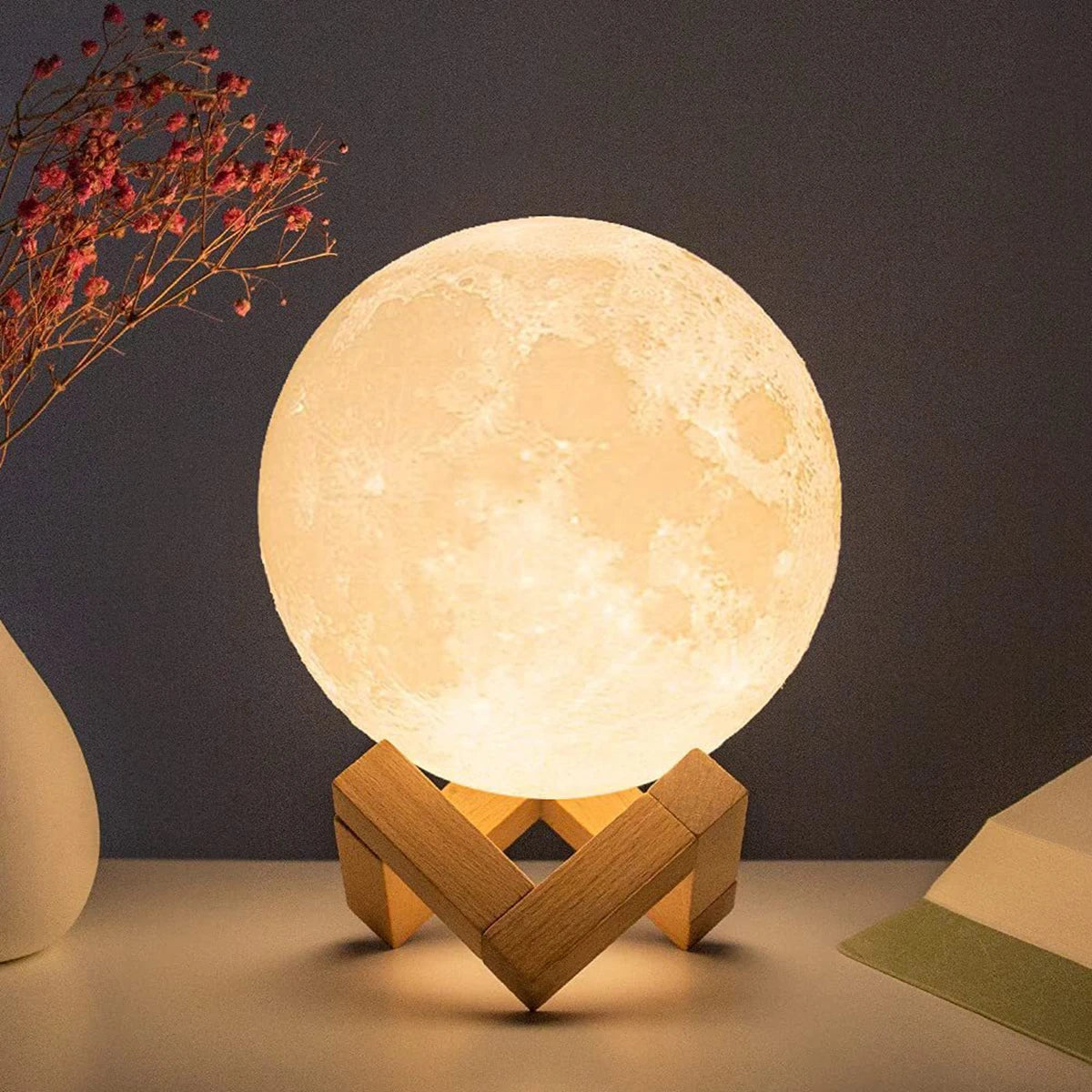 Lampe Lune Étoilée D5 - Décoration Parfaite pour la Chambre